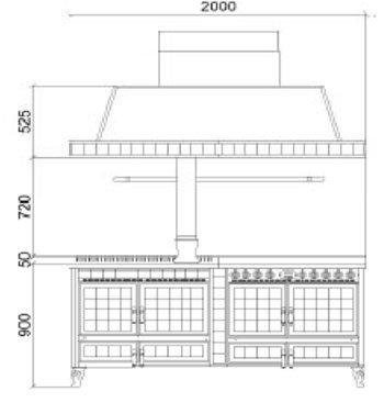 Печь варочная Borgo Antico 200LGE - J.Corradi