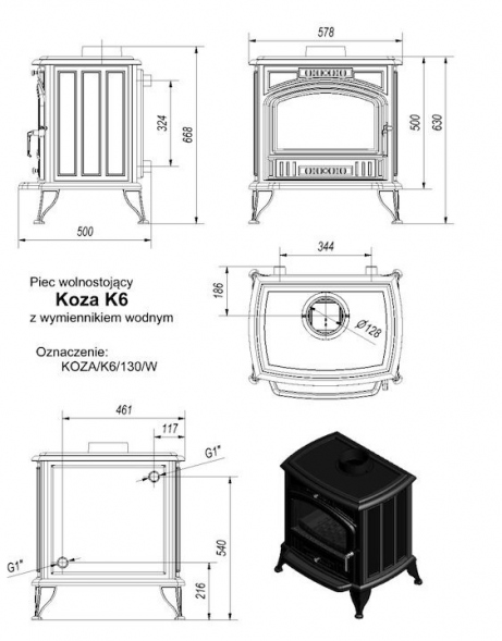 Koza/K6/W (c вод.контуром)
