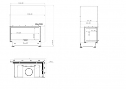 Каминная топка угловая 110 Л C Echa-Tech