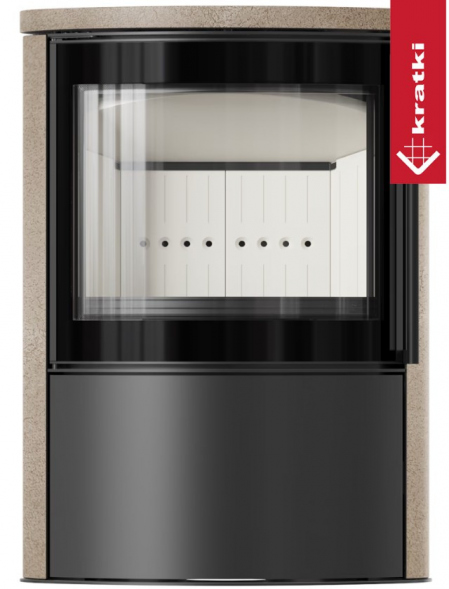 Печь Kratki PRO BJORN GOLD SATIN с верхней плитой (Белая футеровка)